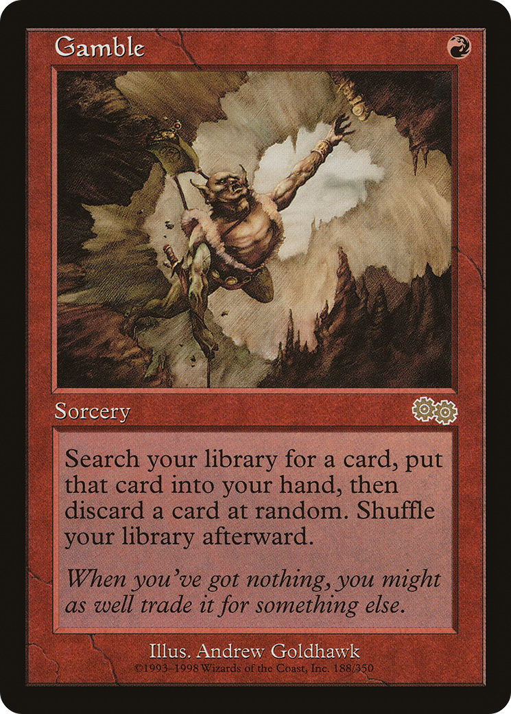 Gamble [Urza's Saga] MTG Single Magic: The Gathering