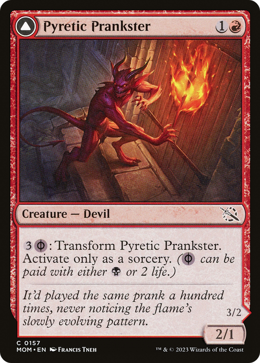 Pyretic Prankster // Glistening Goremonger (MOM-157) [March of the Machine] Foil MTG Single Wizards of the Coast