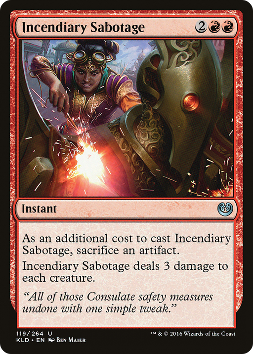 Incendiary Sabotage (KLD-119) [Kaladesh] MTG Single Wizards of the Coast