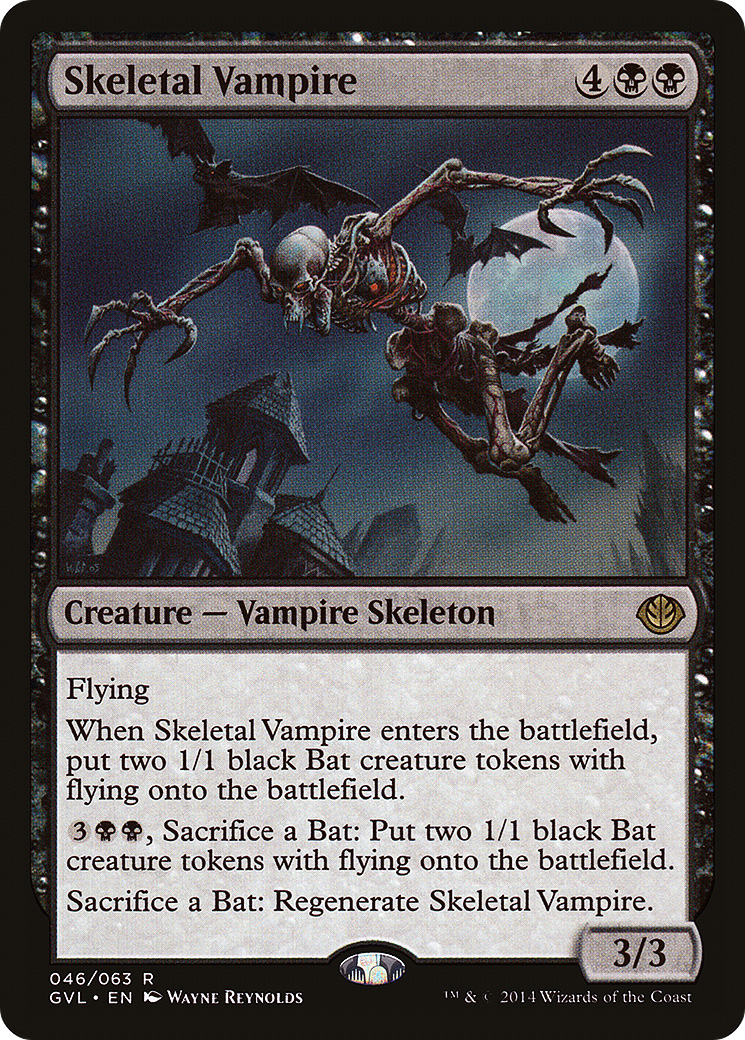 Skeletal Vampire (DD3-046) [Misc] Duel Decks Anthology: Garruk vs. Liliana MTG Single Wizards of the Coast