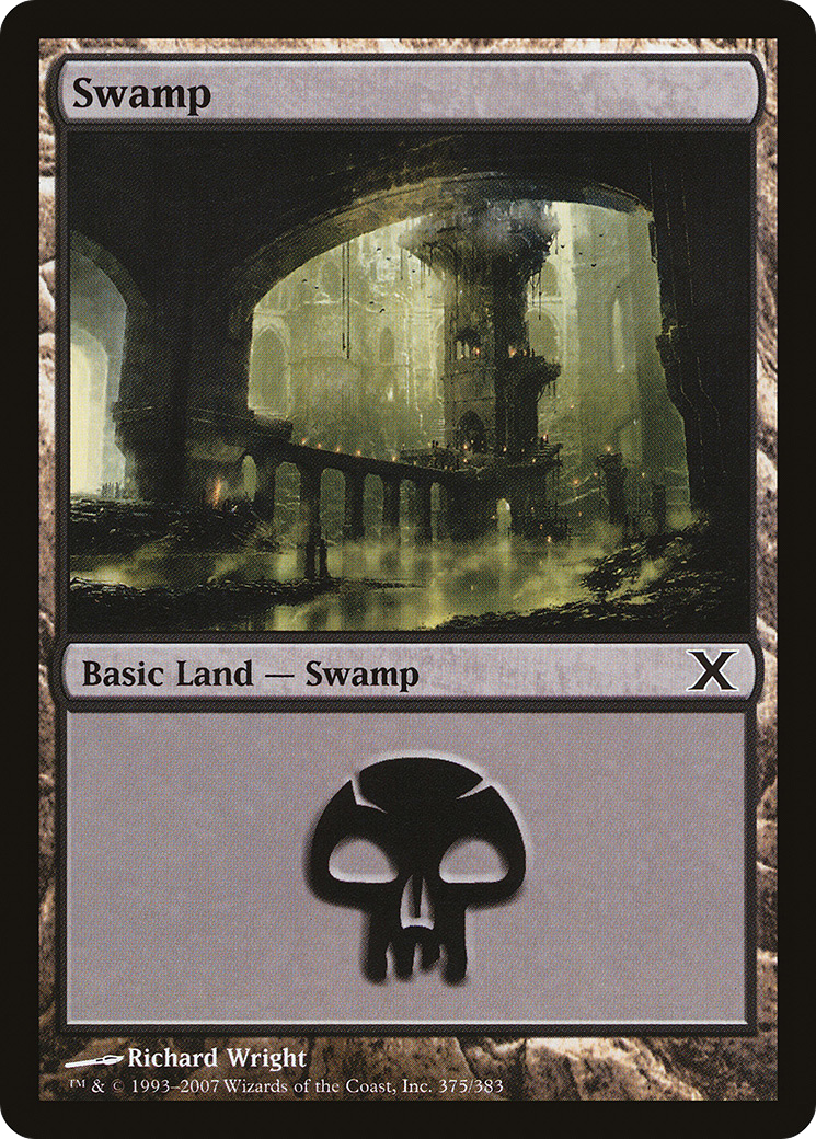 Swamp (375) (10E-375) [Tenth Edition] MTG Single Wizards of the Coast