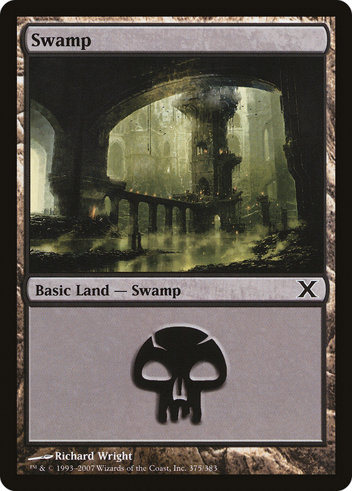 Swamp (375) (10E-375) [Tenth Edition] MTG Single Wizards of the Coast
