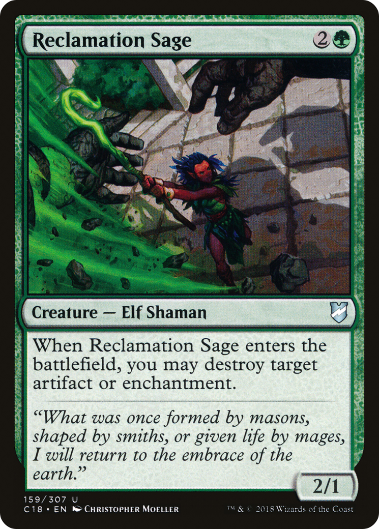 Reclamation Sage (C18-159) [Commander 2018] MTG Single Wizards of the Coast