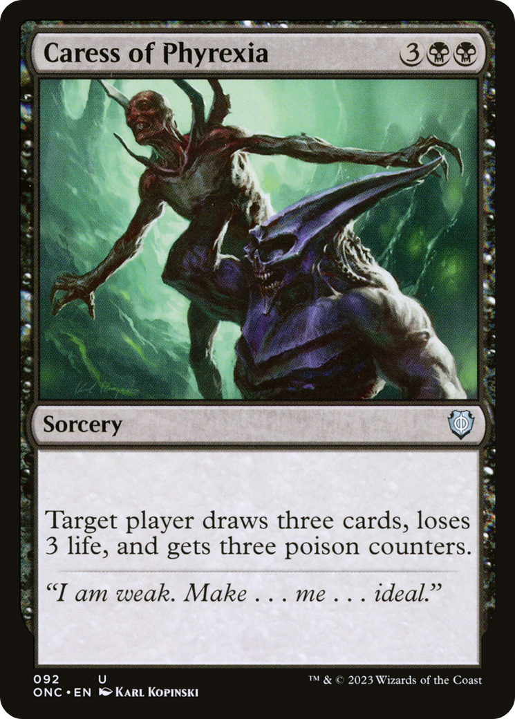 Caress of Phyrexia (ONC-092) [Phyrexia: All Will Be One Commander] MTG Single Wizards of the Coast