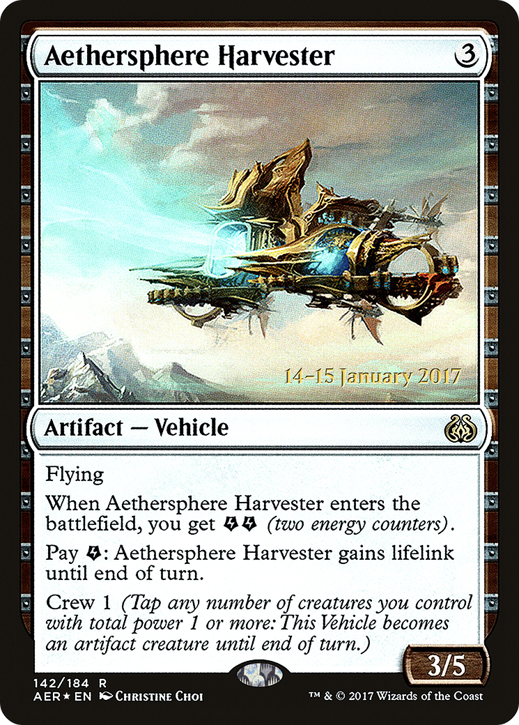 Aethersphere Harvester [Aether Revolt Prerelease Promos] MTG Single Magic: The Gathering
