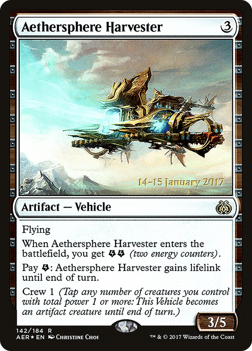 Aethersphere Harvester (PRE-142) [Aether Revolt Promos] Foil MTG Single Wizards of the Coast