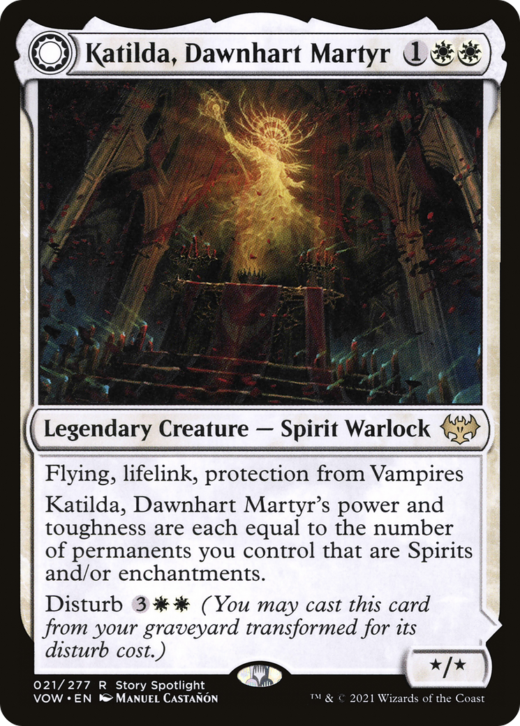 Katilda, Dawnhart Martyr // Katilda's Rising Dawn [Innistrad: Crimson Vow] MTG Single Magic: The Gathering