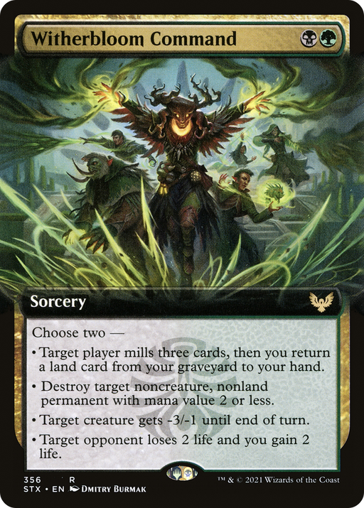 Witherbloom Command (STX-356) [Strixhaven: School of Mages] (Extended Art) Foil MTG Single Wizards of the Coast
