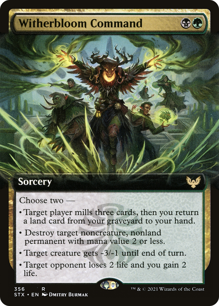 Witherbloom Command (STX-356) [Strixhaven: School of Mages] (Extended Art) MTG Single Wizards of the Coast