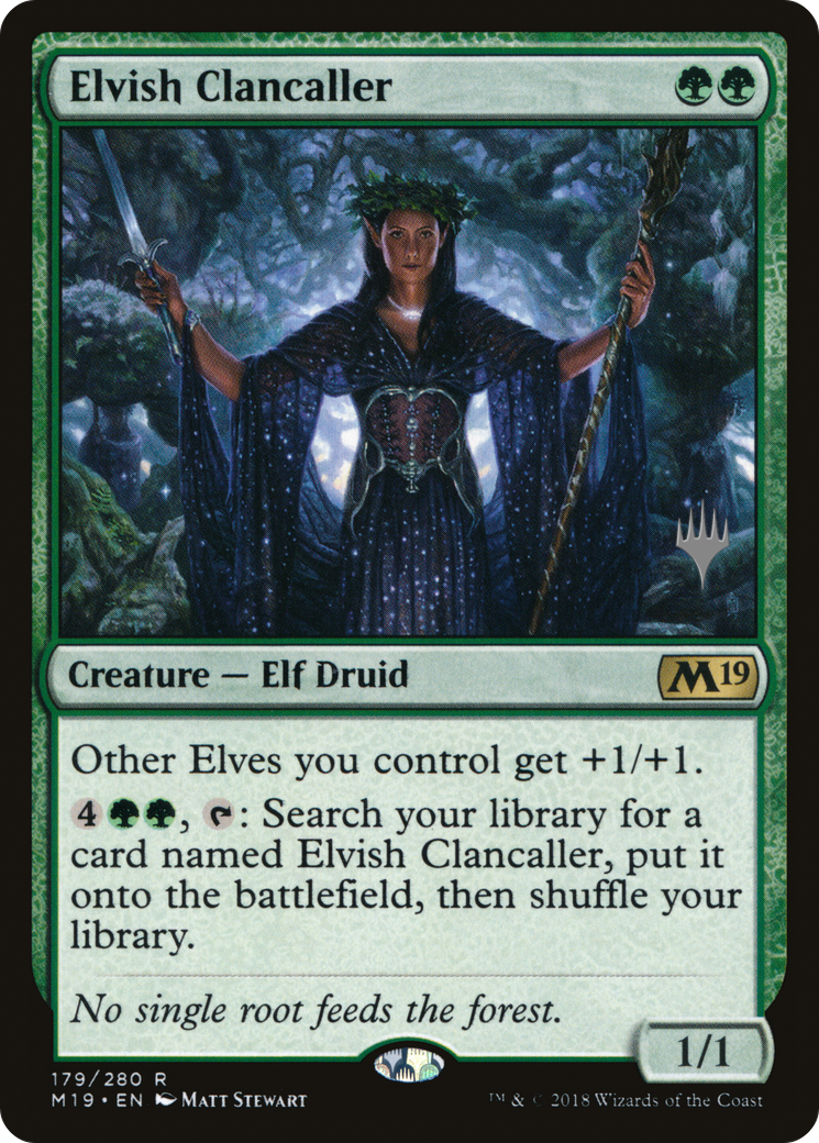 Elvish Clancaller (PPM20-179P) [Core Set 2019 Promos] MTG Single Wizards of the Coast