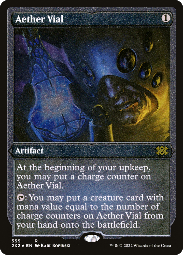 Aether Vial (Foil Etched) (2X2-555) [Double Masters 2022] Foil MTG Single Wizards of the Coast