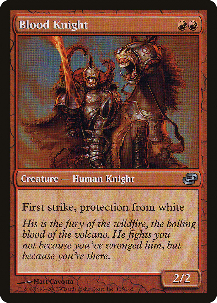 Blood Knight (PLC-115) [Planar Chaos] (colorshifted) MTG Single Wizards of the Coast