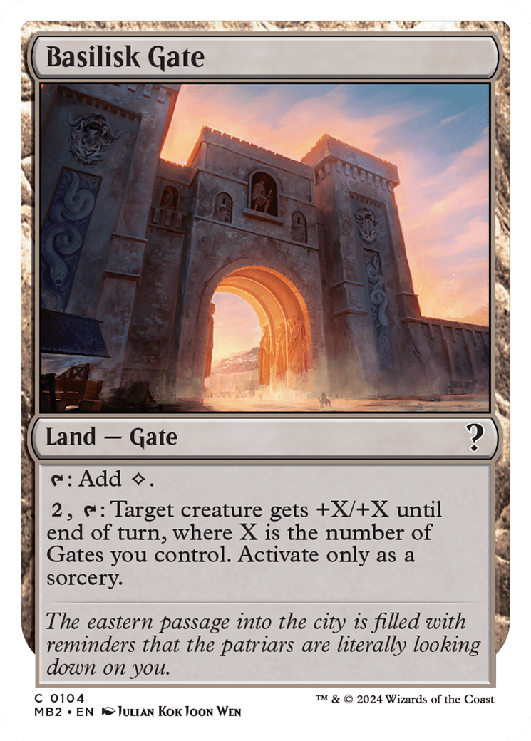 Basilisk Gate (White Border) (MB2-104) [Mystery Booster] Mystery Booster 2 MTG Single Wizards of the Coast