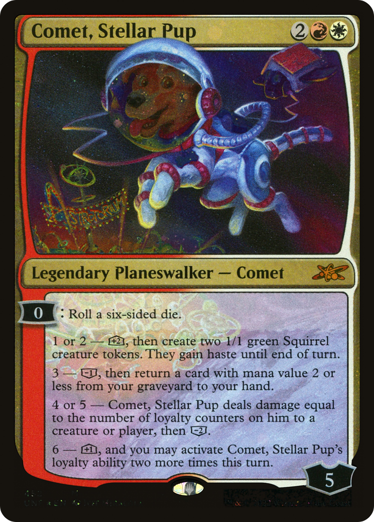 Comet, Stellar Pup (Galaxy Foil) (UNF-452) [Unfinity] Foil MTG Single Wizards of the Coast