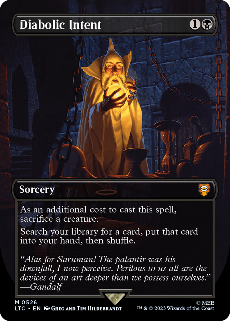 Diabolic Intent (LTC-526) [Tales of Middle-earth Commander] (Borderless) MTG Single Wizards of the Coast