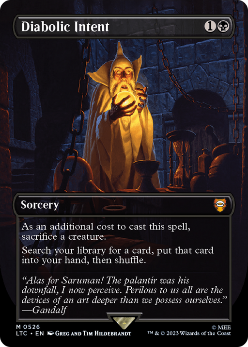 Diabolic Intent (LTC-526) [Tales of Middle-earth Commander] (Borderless) MTG Single Wizards of the Coast