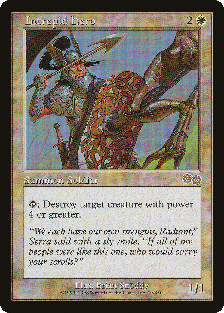 Intrepid Hero (USG-019) [Urza's Saga] MTG Single Wizards of the Coast