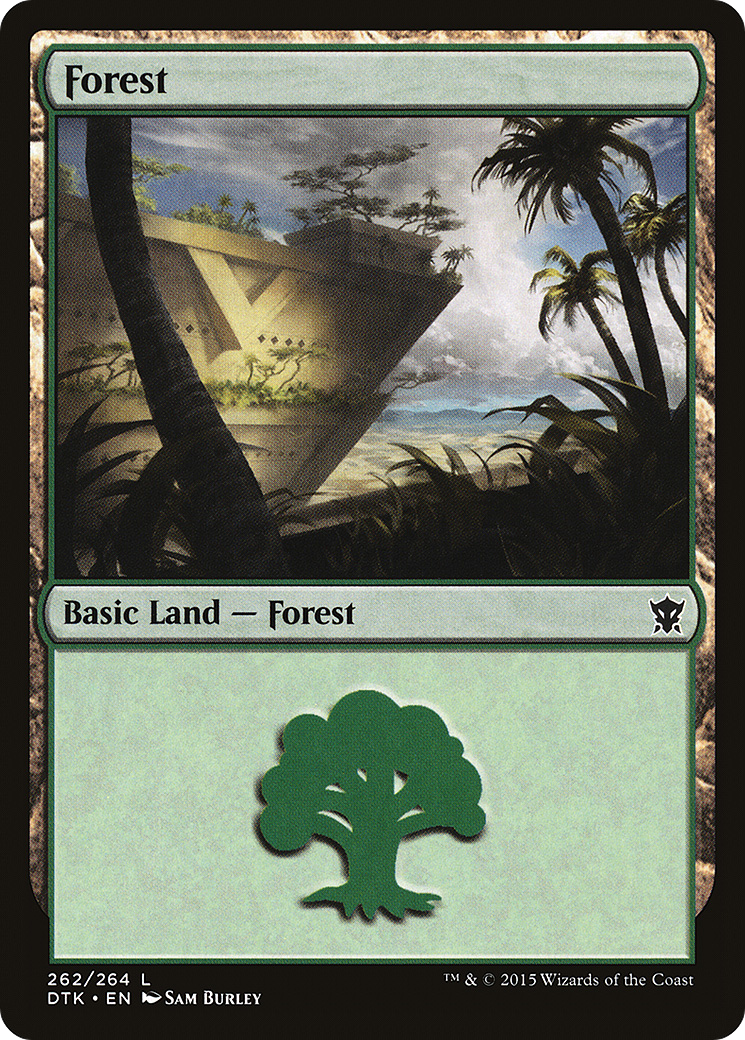 Forest (DTK-262) [Dragons of Tarkir] Foil MTG Single Wizards of the Coast