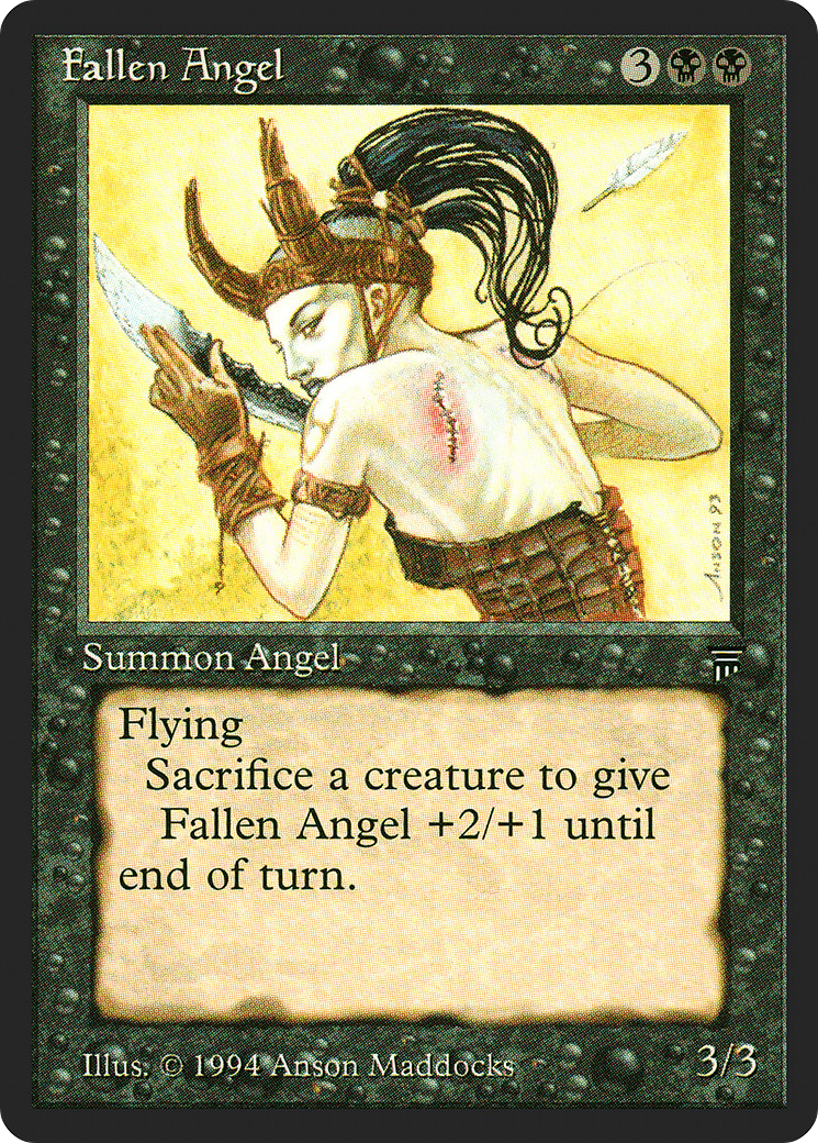 Fallen Angel (LEG-) [Oldschool] Legends MTG Single Wizards of the Coast
