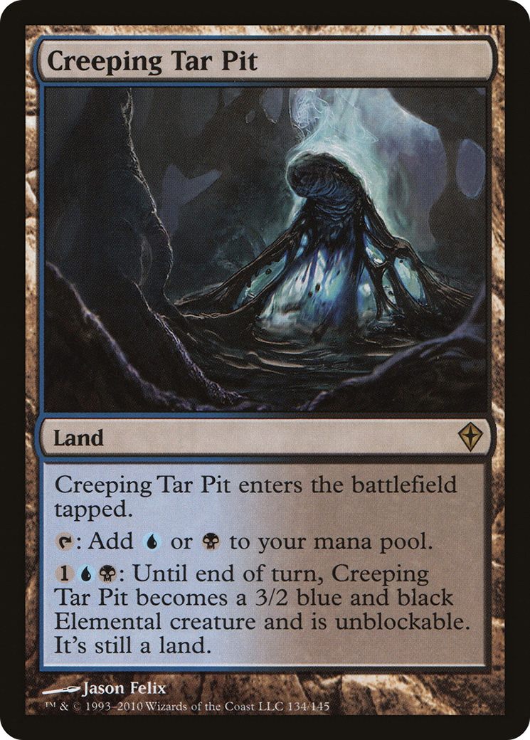 Creeping Tar Pit [Worldwake] MTG Single Magic: The Gathering