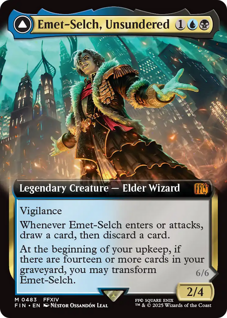 Emet-Selch, Unsundered (FIN-483) [FINAL FANTASY] (Extended Art) Foil MTG Single Wizards of the Coast
