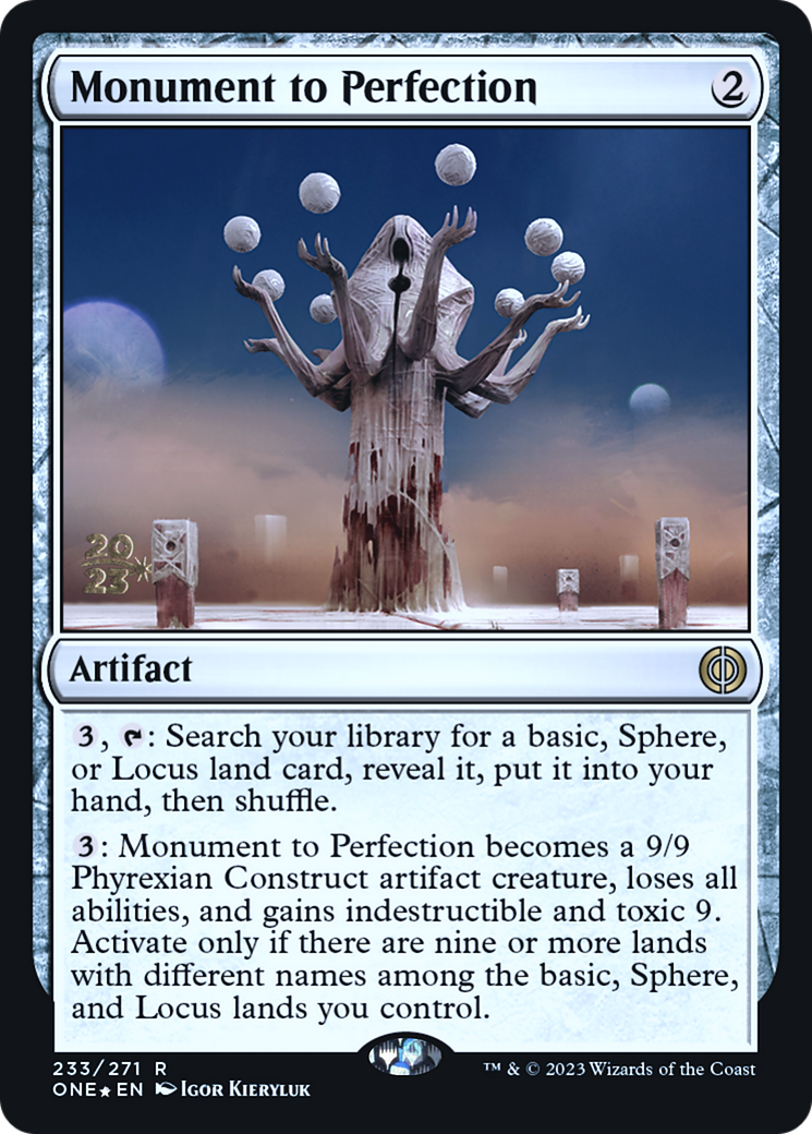 Monument to Perfection (PRE-233S) [Phyrexia: All Will Be One Promos] Foil MTG Single Wizards of the Coast