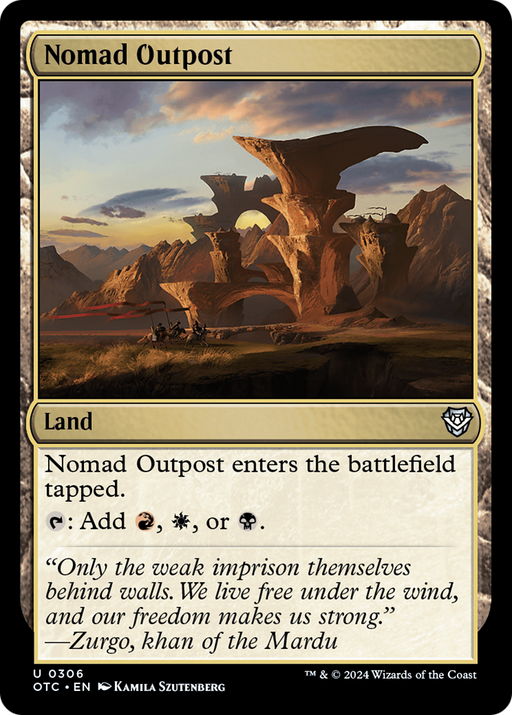 Nomad Outpost (OTC-306) [Outlaws of Thunder Junction Commander] MTG Single Wizards of the Coast