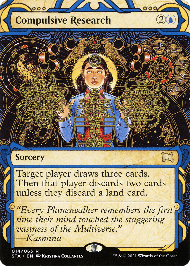 Compulsive Research (STA-014) [Strixhaven Mystical Archive] (Showcase) (Borderless) MTG Single Wizards of the Coast