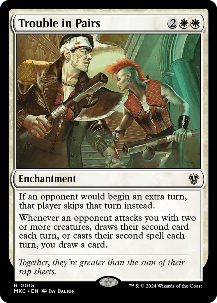 Trouble in Pairs (MKC-015) [Murders at Karlov Manor Commander] MTG Single Wizards of the Coast