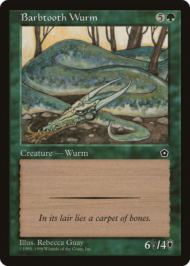 Barbtooth Wurm (P02-122) [Misc] Portal Second Age MTG Single Wizards of the Coast