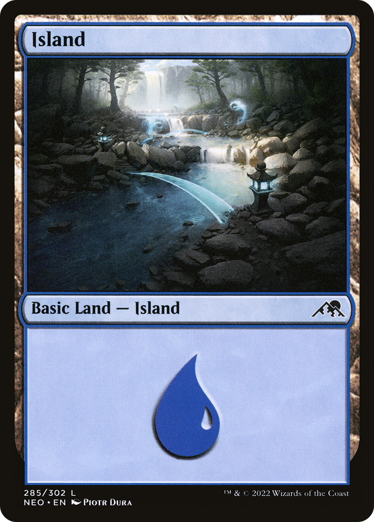 Island (NEO-285) [Kamigawa: Neon Dynasty] Foil MTG Single Wizards of the Coast