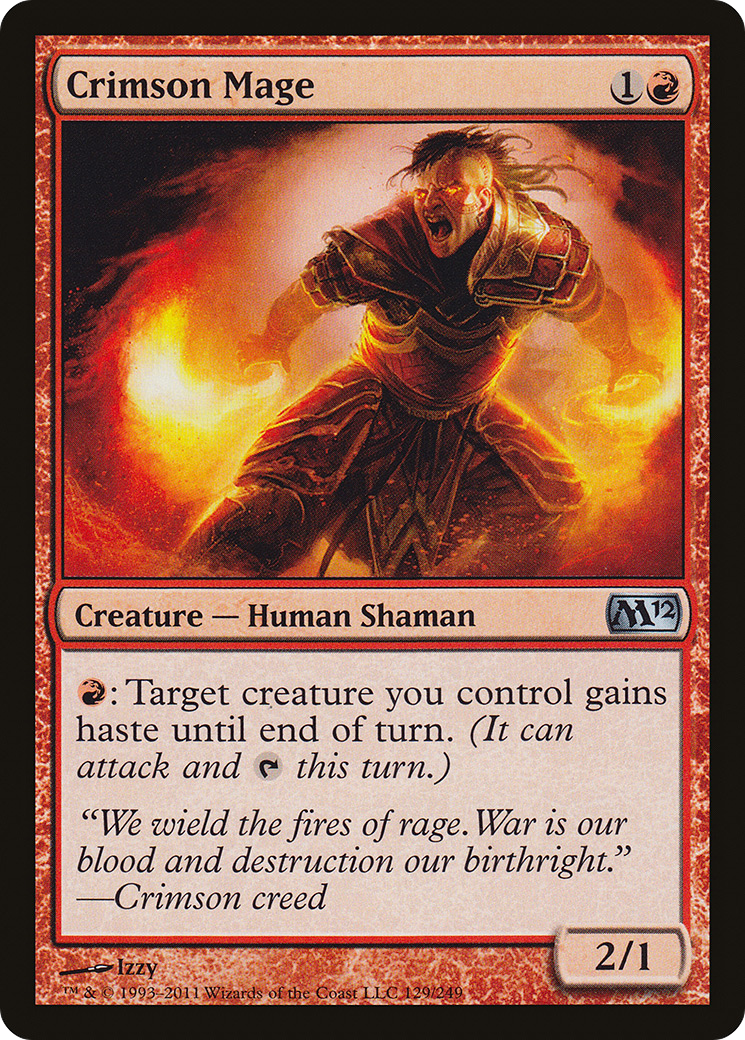 Crimson Mage (M12-129) [Magic 2012] Foil MTG Single Wizards of the Coast