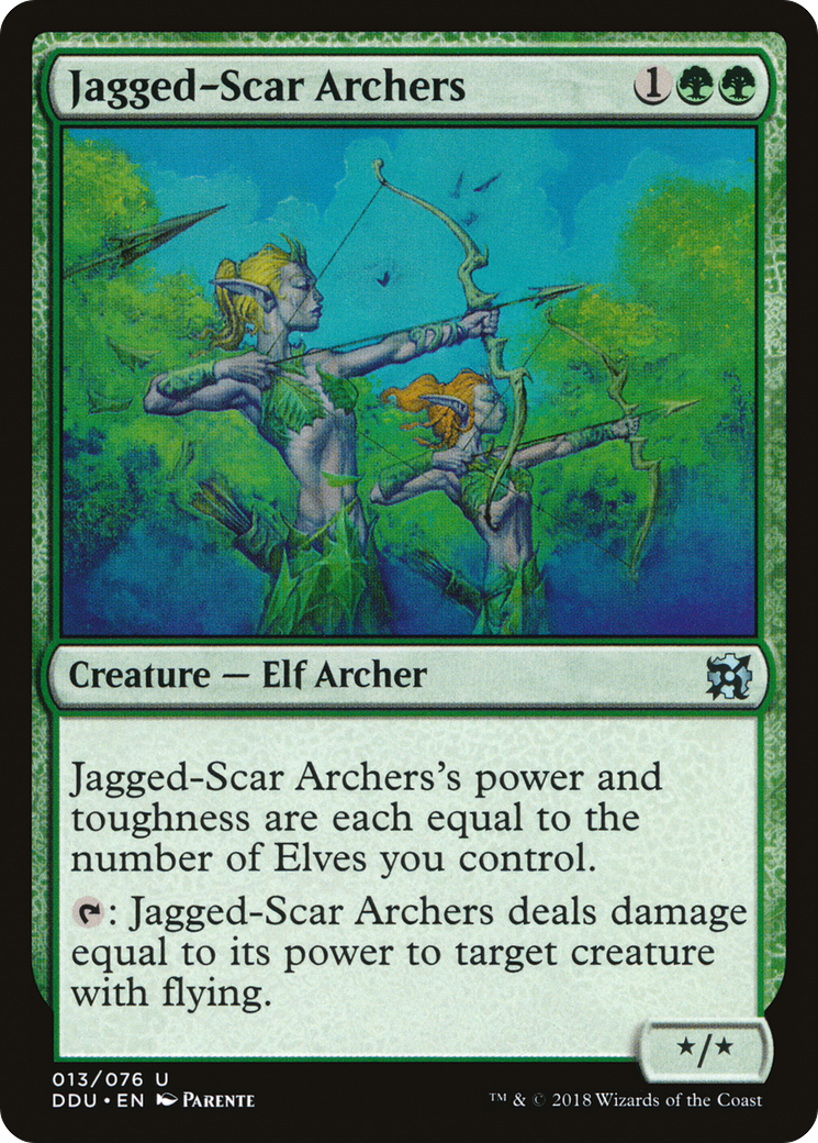 Jagged-Scar Archers (DDU-013) [Misc] Duel Decks: Elves vs. Inventors MTG Single Wizards of the Coast