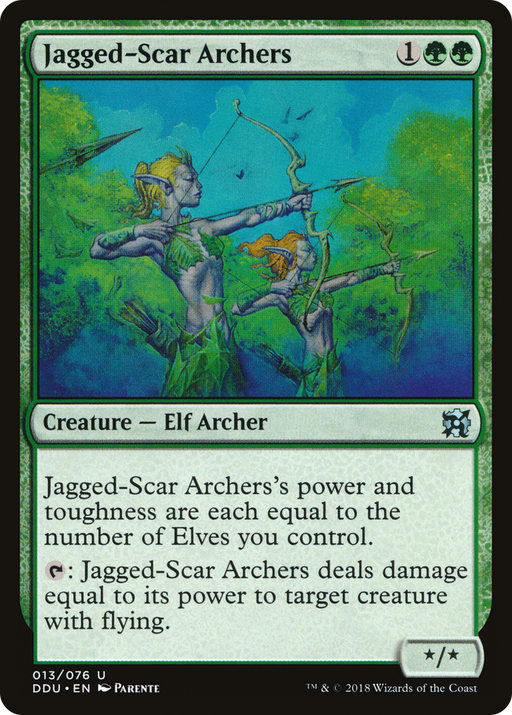 Jagged-Scar Archers (DDU-013) [Misc] Duel Decks: Elves vs. Inventors MTG Single Wizards of the Coast