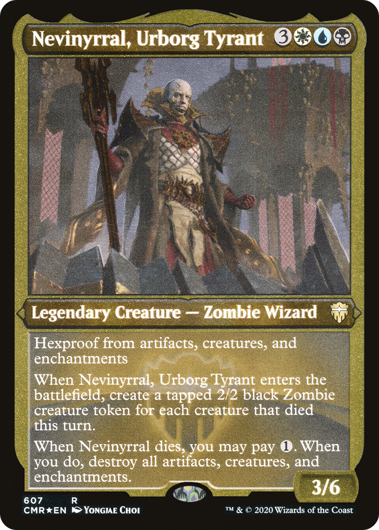 Nevinyrral, Urborg Tyrant (Foil Etched) (CMR-607) [Commander Legends] Foil MTG Single Wizards of the Coast