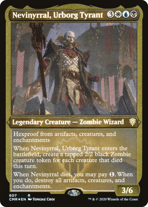 Nevinyrral, Urborg Tyrant (Foil Etched) (CMR-607) [Commander Legends] Foil MTG Single Wizards of the Coast