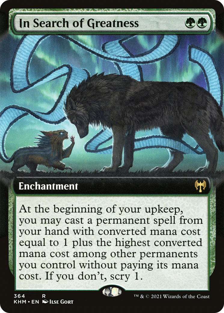 In Search of Greatness (KHM-364) [Kaldheim] (Extended Art) MTG Single Wizards of the Coast