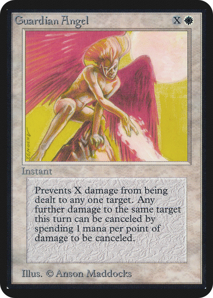 Guardian Angel (LEA-) [Oldschool] Limited Edition Alpha MTG Single Wizards of the Coast