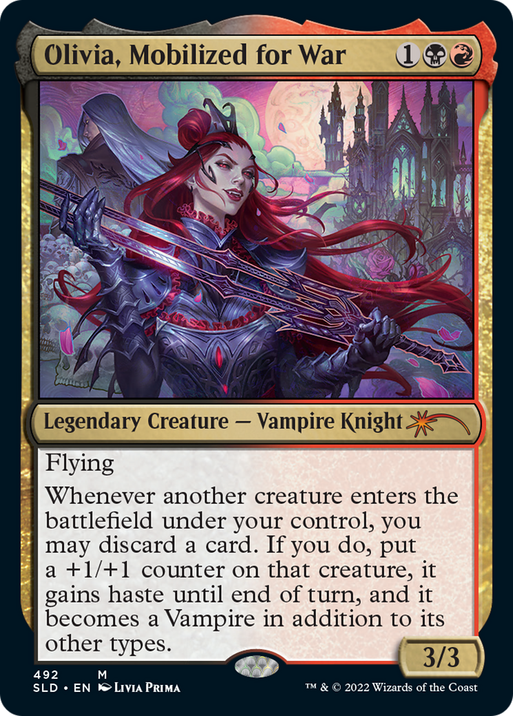 Olivia, Mobilized for War (SLD-492) [Secret Lair] Drop Foil MTG Single Wizards of the Coast