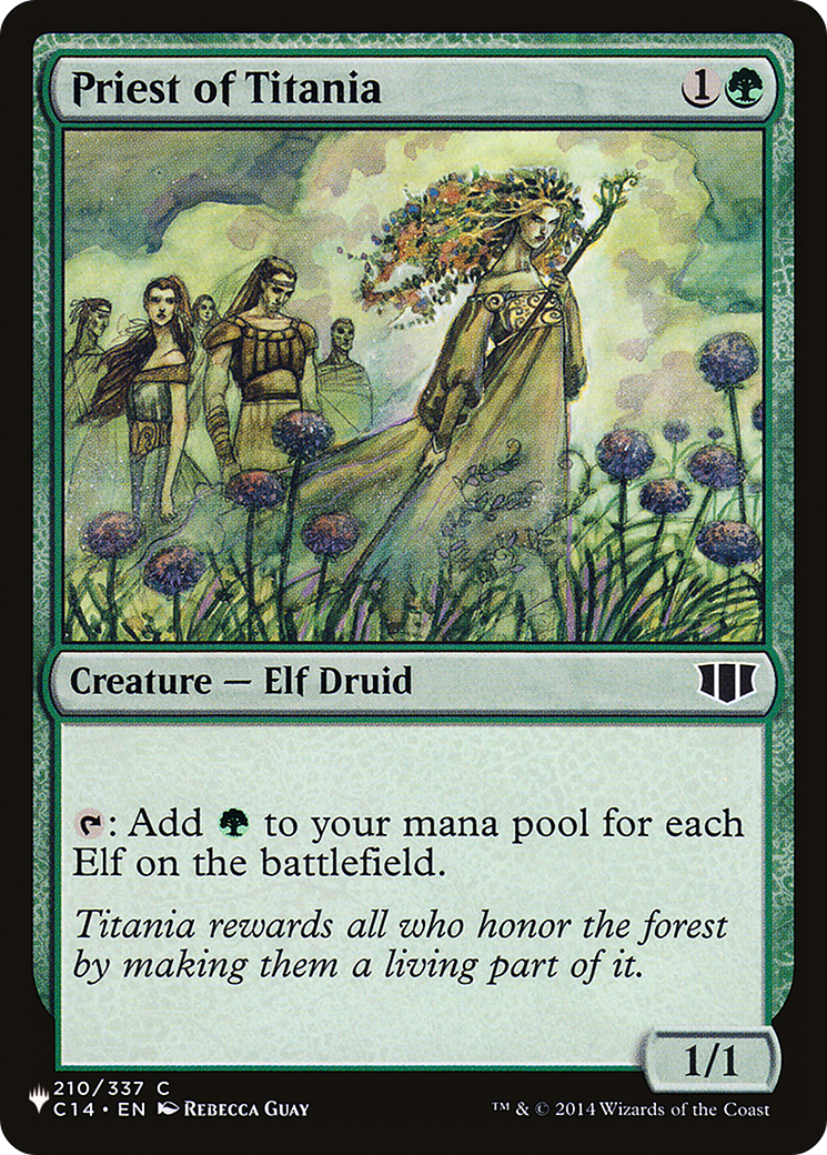 Priest of Titania (PLST-C14-210) [Mystery Booster] The List MTG Single Wizards of the Coast