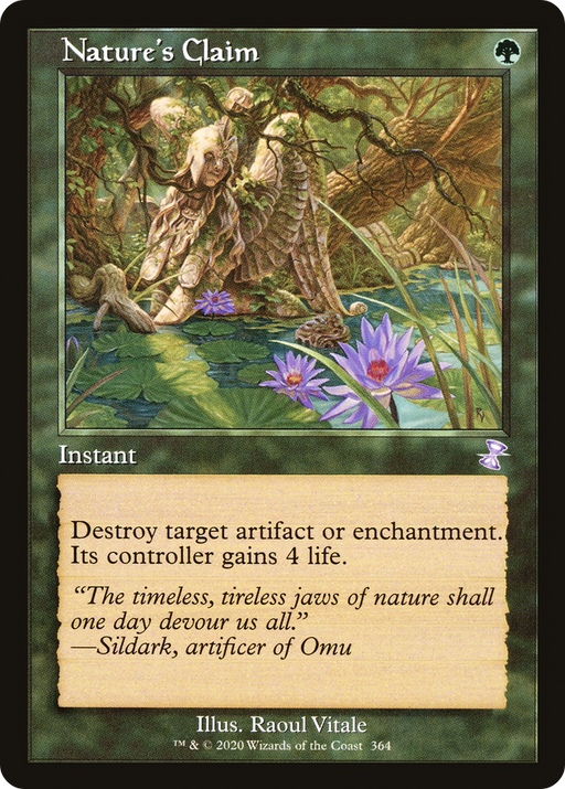 Nature's Claim (TSR-364) [Time Spiral Remastered] MTG Single Wizards of the Coast