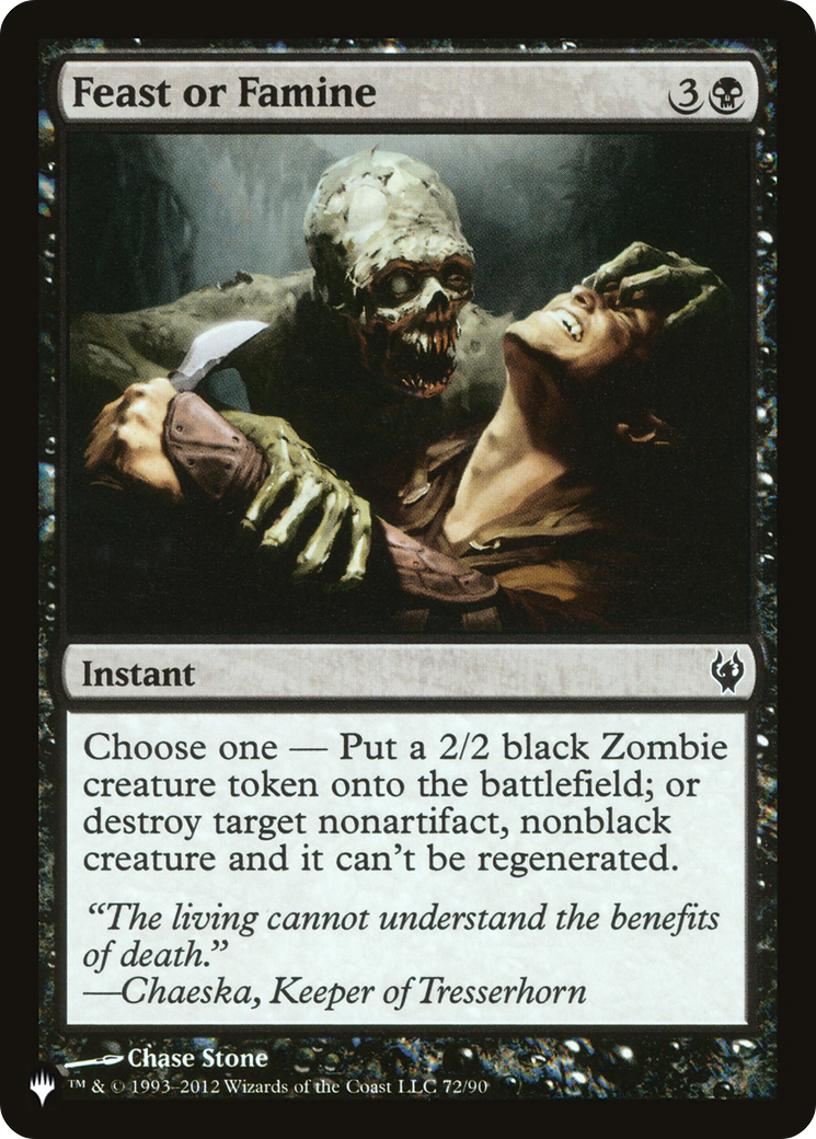 Feast or Famine (LIST-DDJ-72) [Mystery Booster] The List MTG Single Wizards of the Coast