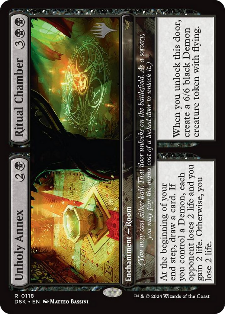 Unholy Annex // Ritual Chamber (PPDSK-118) [Duskmourn: House of Horror Promos] Foil MTG Single Wizards of the Coast