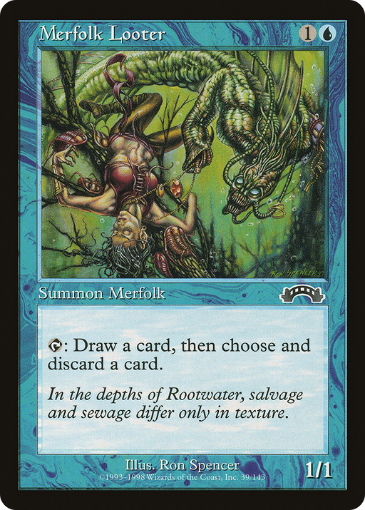 Merfolk Looter (EXO-039) [Exodus] MTG Single Wizards of the Coast