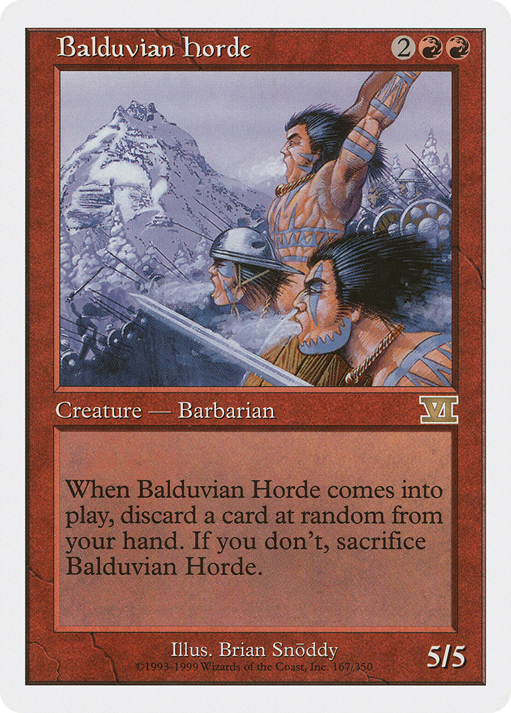 Balduvian Horde (6ED-167) [Classic Sixth Edition] MTG Single Wizards of the Coast