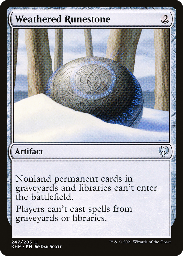 Weathered Runestone (KHM-247) [Kaldheim] Foil MTG Single Wizards of the Coast
