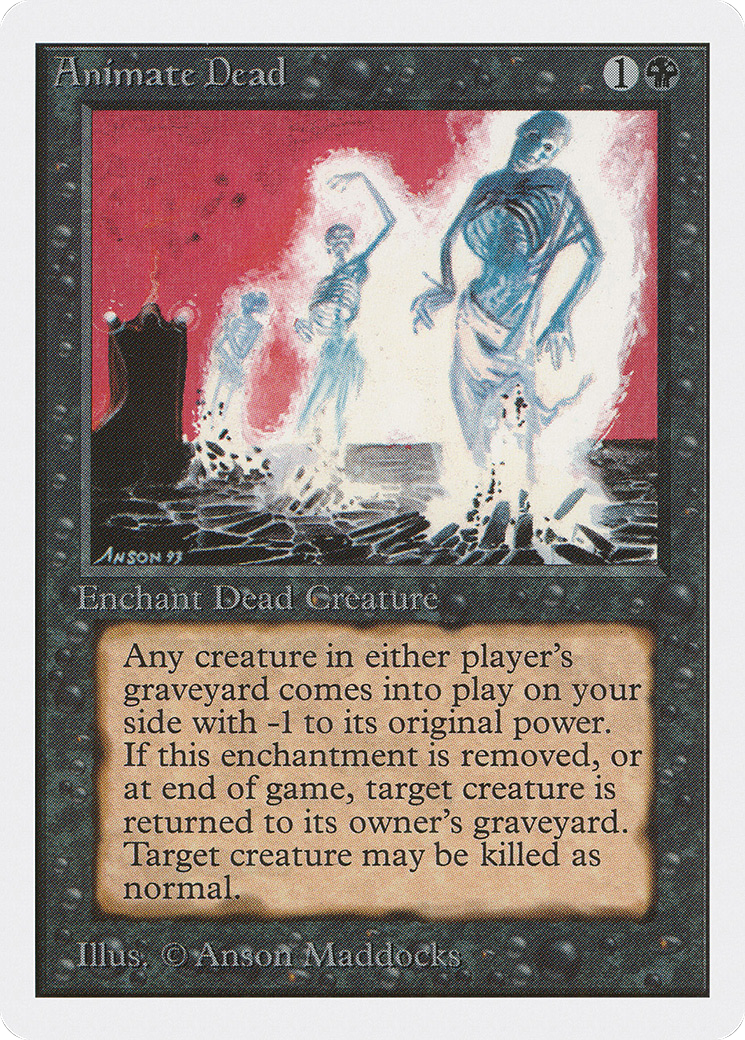 Animate Dead (2ED-) [Oldschool] Unlimited Edition MTG Single Wizards of the Coast