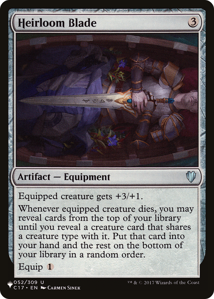 Heirloom Blade (LIST-C17-52) [Mystery Booster] The List MTG Single Wizards of the Coast