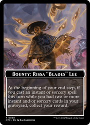 Bounty: Rissa "Blades" Lee // Bounty Rules Double-Sided Token [Tokens] Outlaws of Thunder Junction Commander Tokens MTG Single Magic: The Gathering