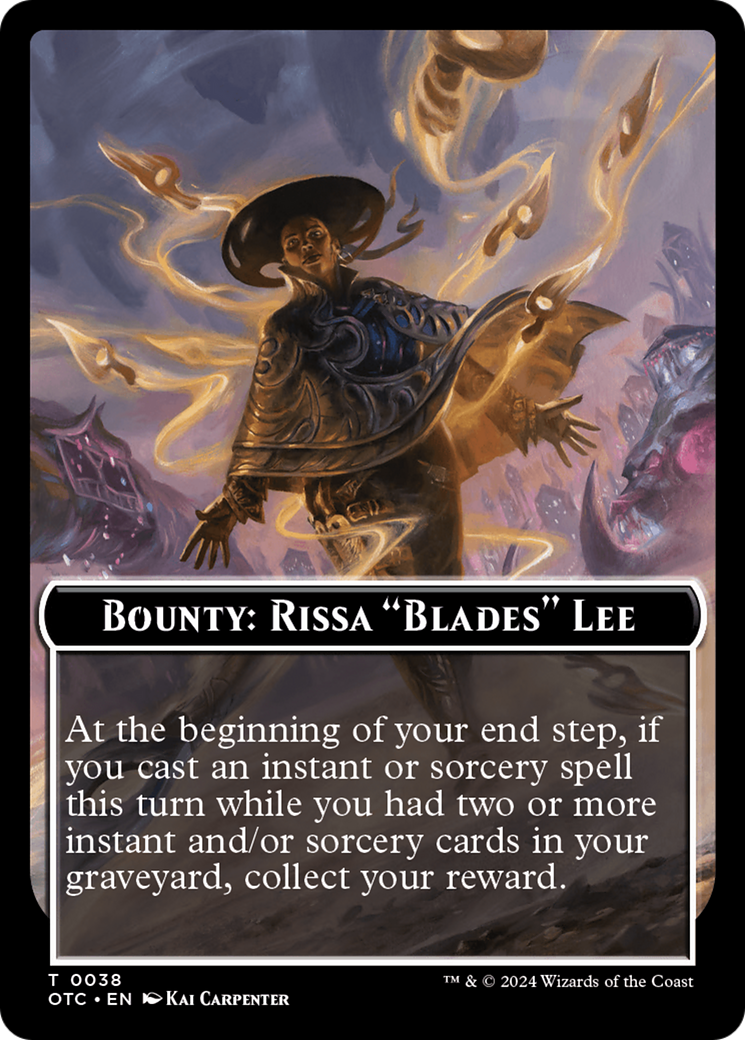 Bounty: Rissa "Blades" Lee // Bounty Rules Double-Sided Token [Tokens] Outlaws of Thunder Junction Commander Tokens MTG Single Magic: The Gathering